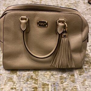 Michael Kors Beige Leather Satchel